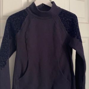 Lululemon navy blue floral velour pullover